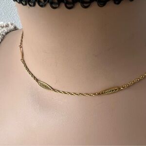 Vintage Station Necklace by Hallmark Accents Gold Tone